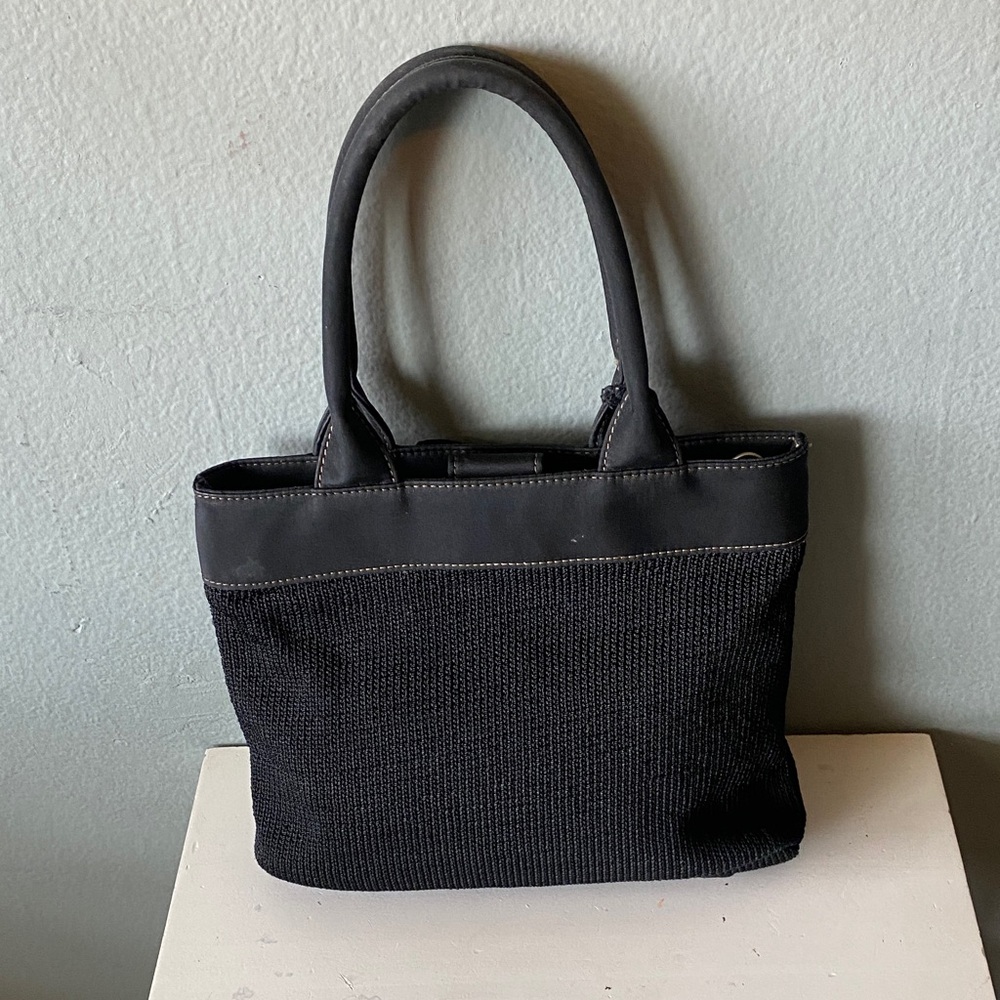 The Sak Black Knit Hand Bag with Silver Accent - Picture 4 of 10